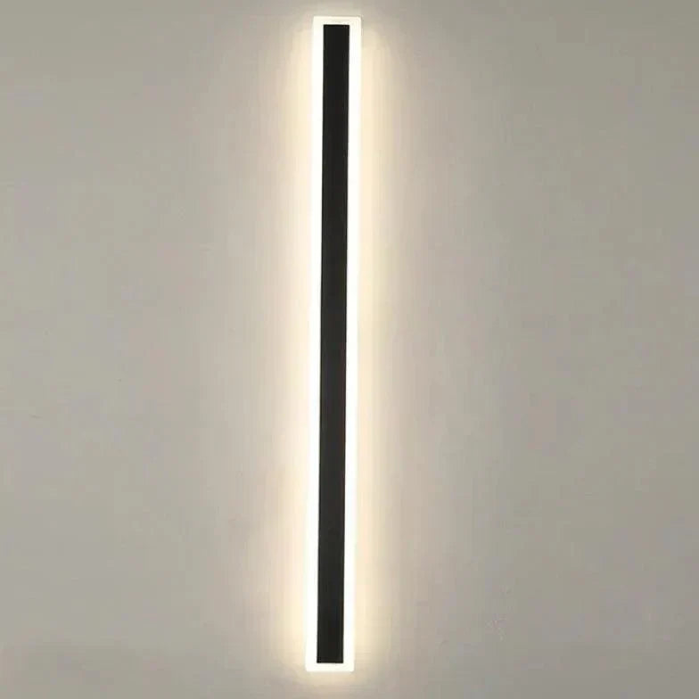 Dimmable LED wall light with motion sensor, modern design for energy-efficient outdoor patio & deck lighting.