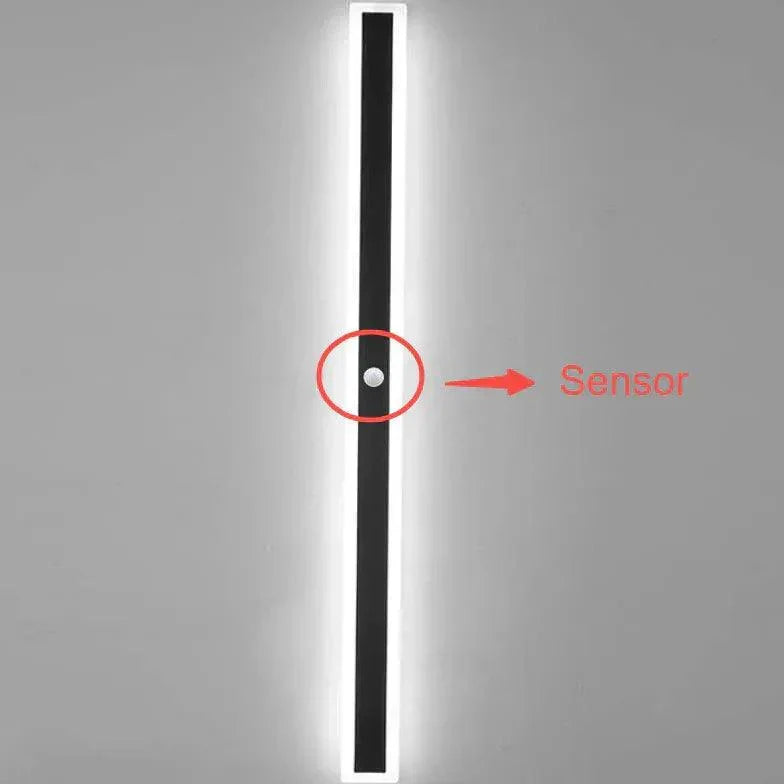 Energy-efficient modern LED wall light, provides bright, decorative illumination for any patio or garden.