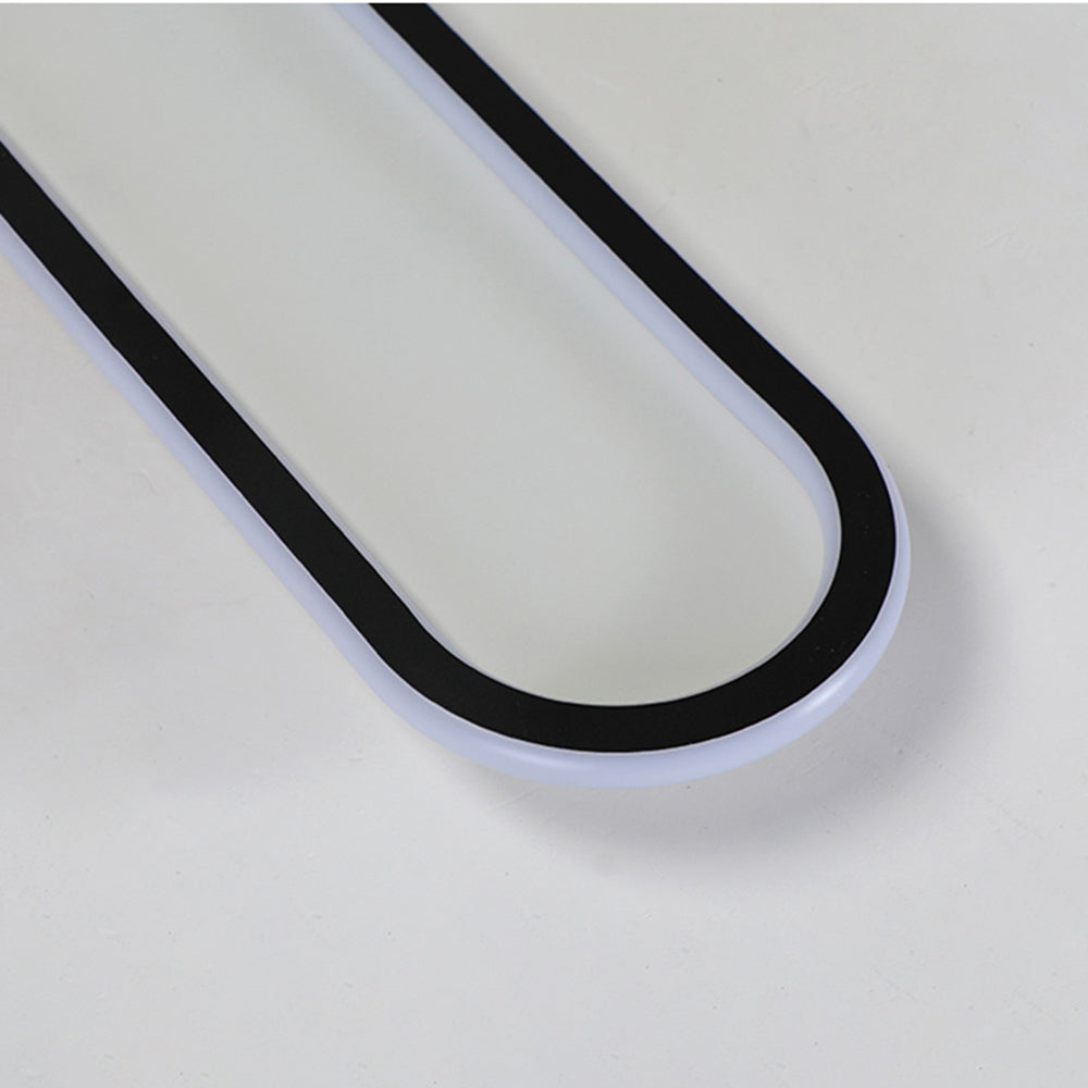 Modern Oval LED Flush Mount Ceiling Light featuring elegant rose gold.
