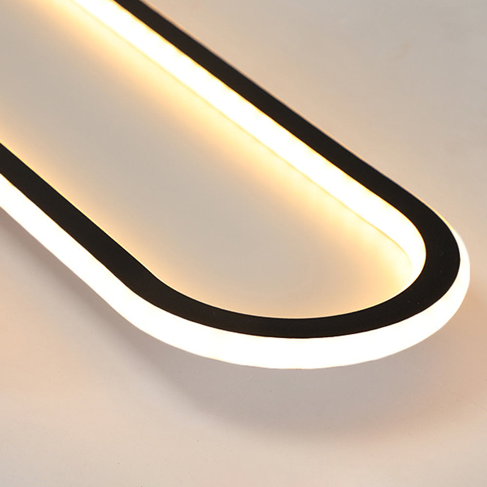 Energy-saving LED Oval Flush Mount Ceiling Light in a contemporary style.