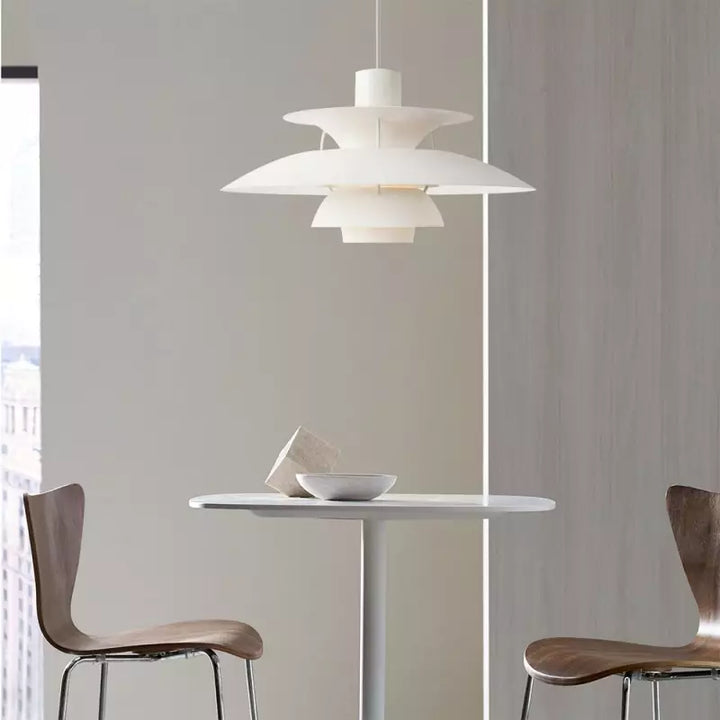 Sleek Paxano modern pendant light, bright white for contemporary kitchens. Stylish ceiling fixture.