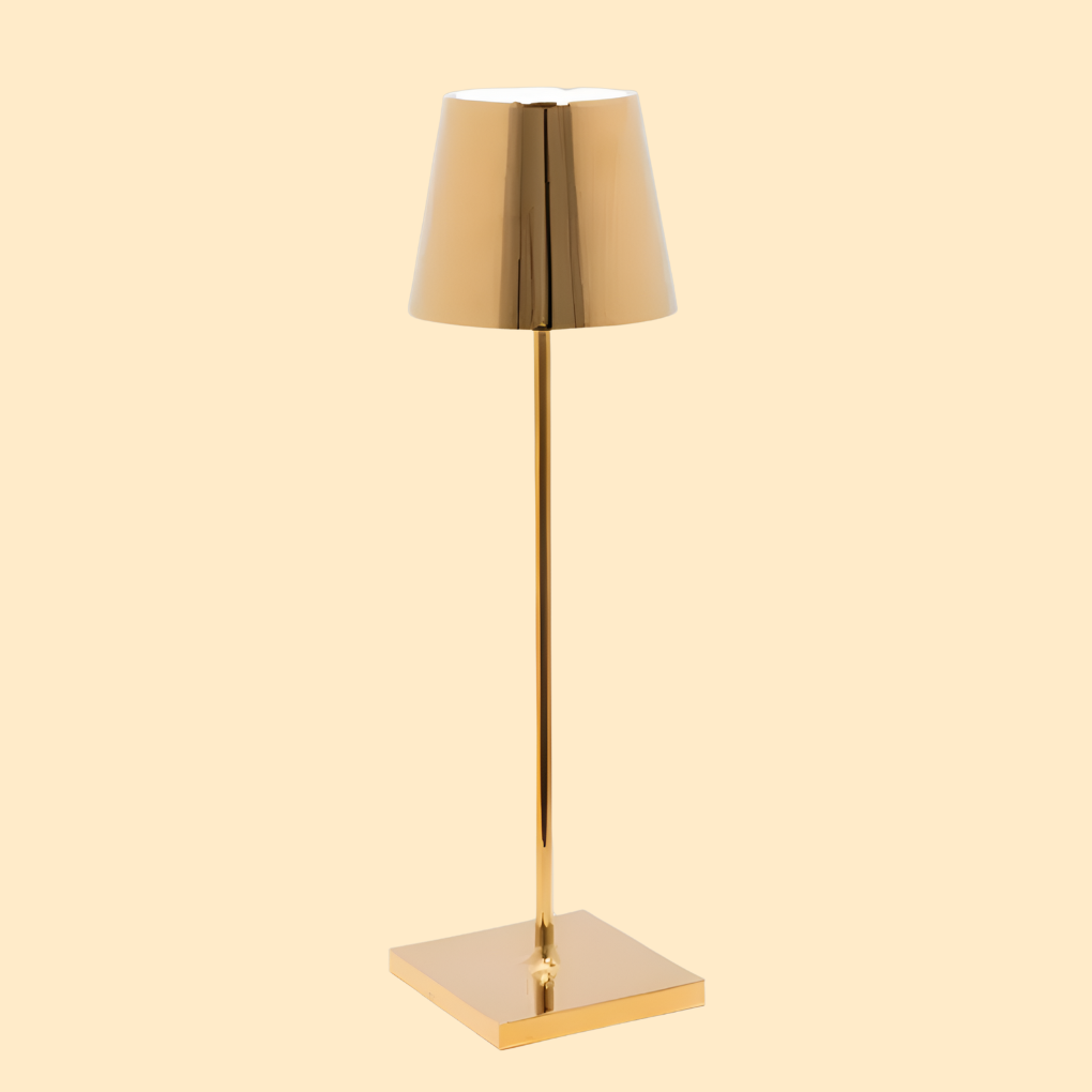 Portable cordless LED table lamp, rechargeable for flexible placement. Modern design for any room.