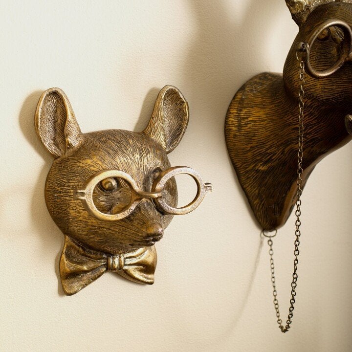 Modern resin rhino wall hanging, bold animal art for a unique gift & home decoration.