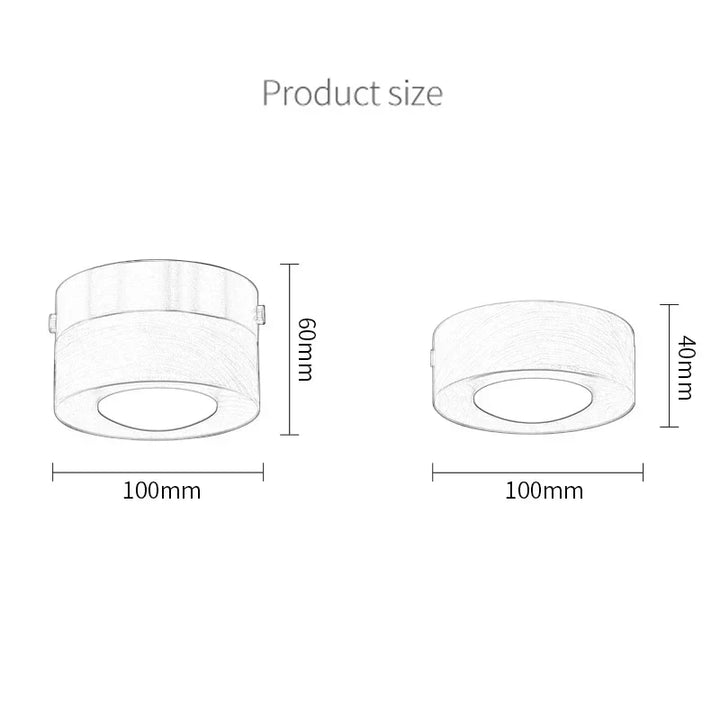 Energy-saving LED ceiling light with stylish walnut wood. Round shape, modern interior lighting.