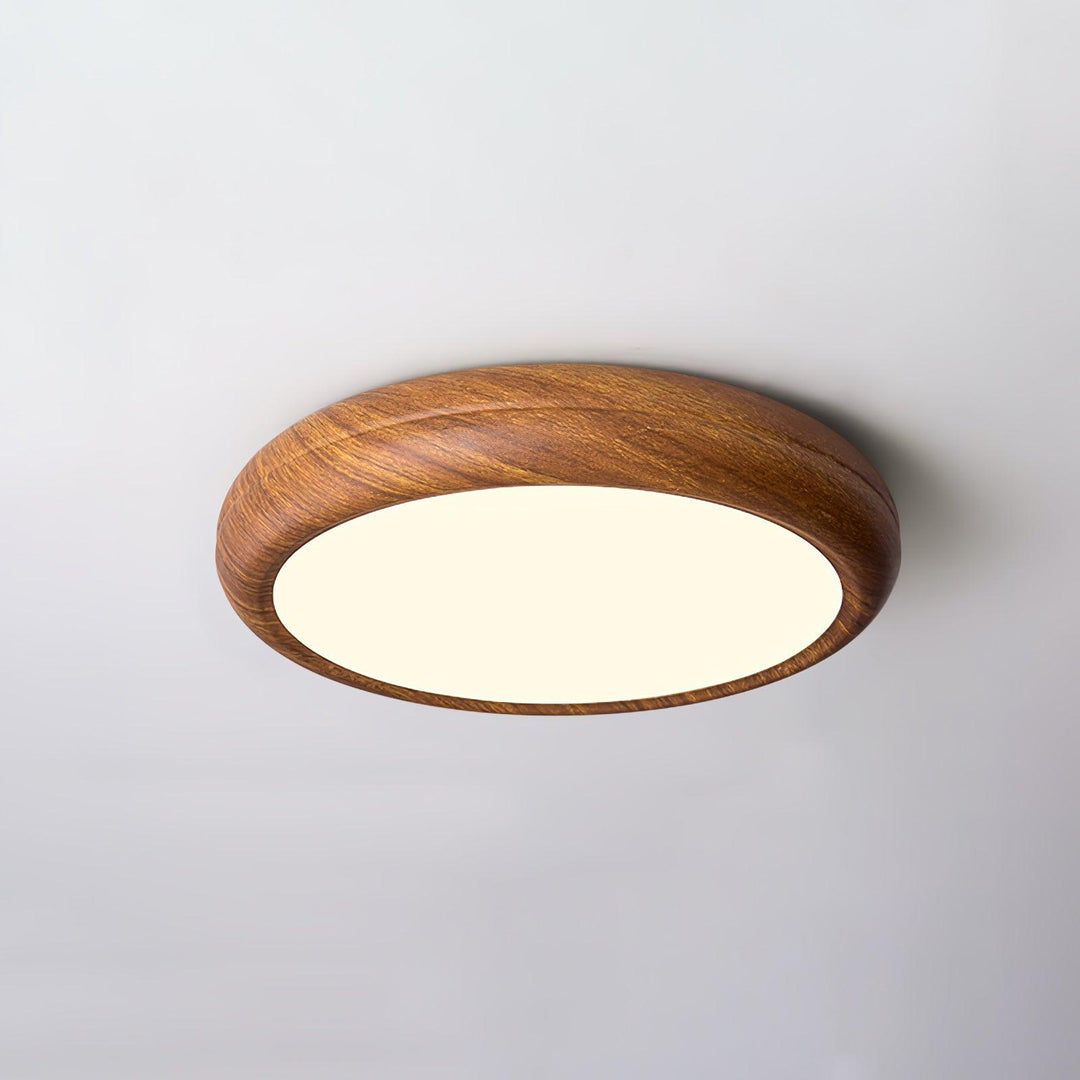 Stylish flush mount LED ceiling light, round, perfect for modern interiors.