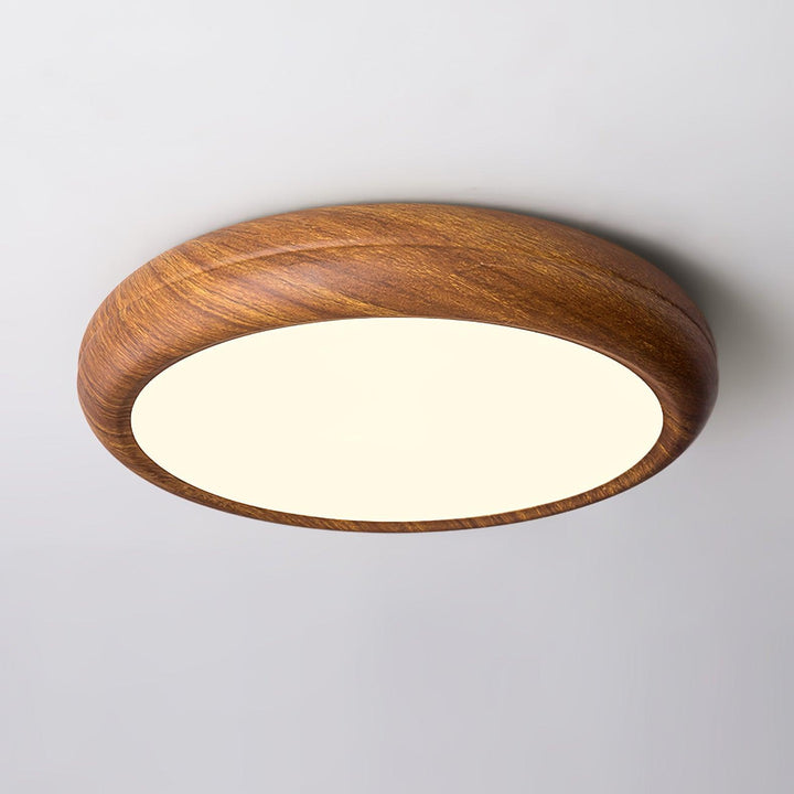 Modern round LED flush mount ceiling light, warm light for a cozy atmosphere.