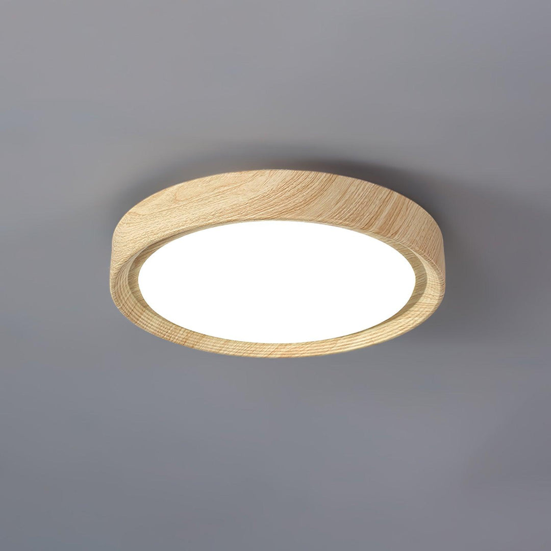 Contemporary round LED flush mount, adaptable for modern home interior designs.