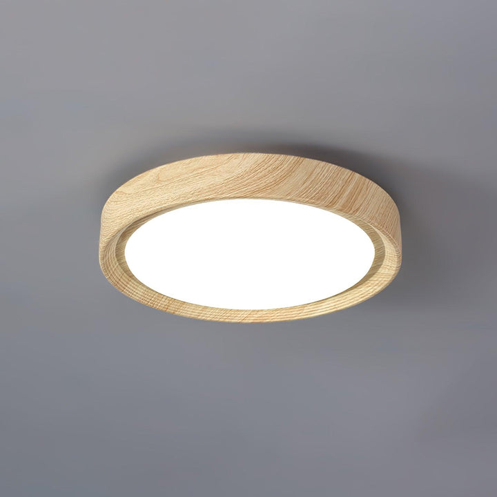 Contemporary round LED flush mount, adaptable for modern home interior designs.