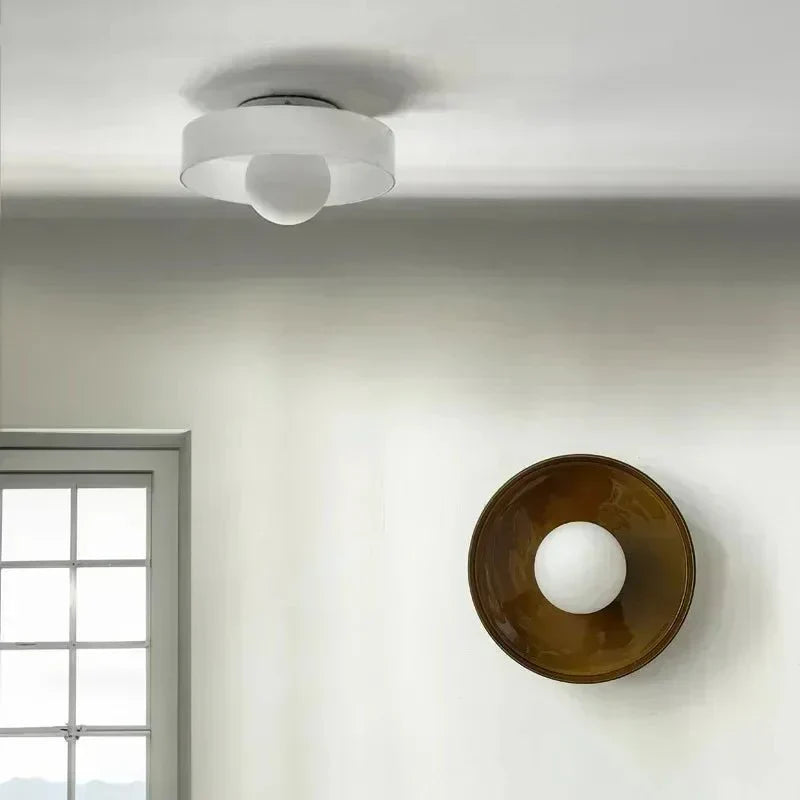 Elegant green glass ceiling lamp with modern Scandinavian design, perfect for stylish indoor lighting.