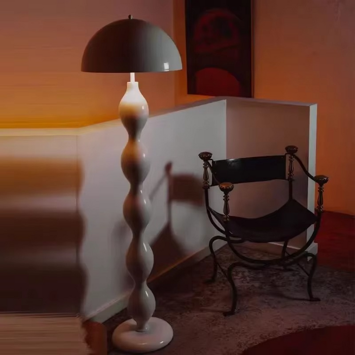Beautiful modern floor lamp, combining Scandinavian design with practical LED ambient lighting.