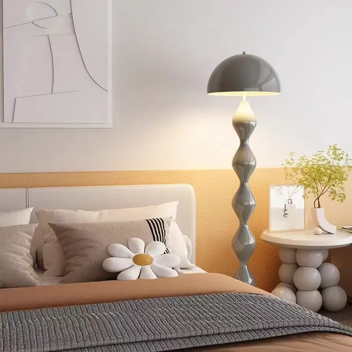 Unique modern floor lamp, a minimalist Scandinavian piece for contemporary home lighting.