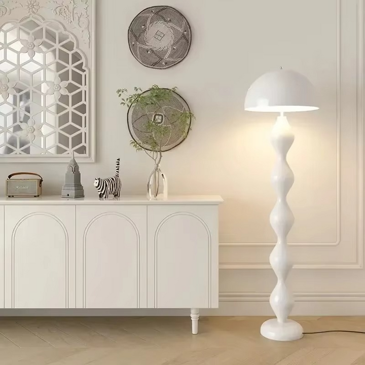 Sleek Scandinavian design floor lamp, enhancing modern home decor with soft, ambient light.