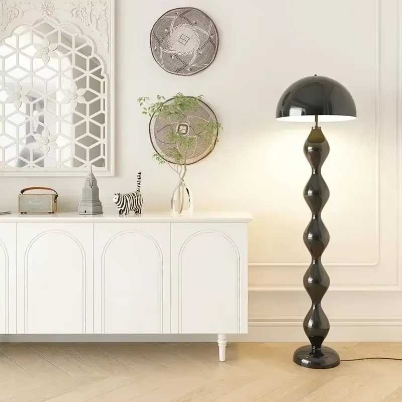 Tall, slender modern Scandinavian floor lamp, designed for stylish and functional home decor.
