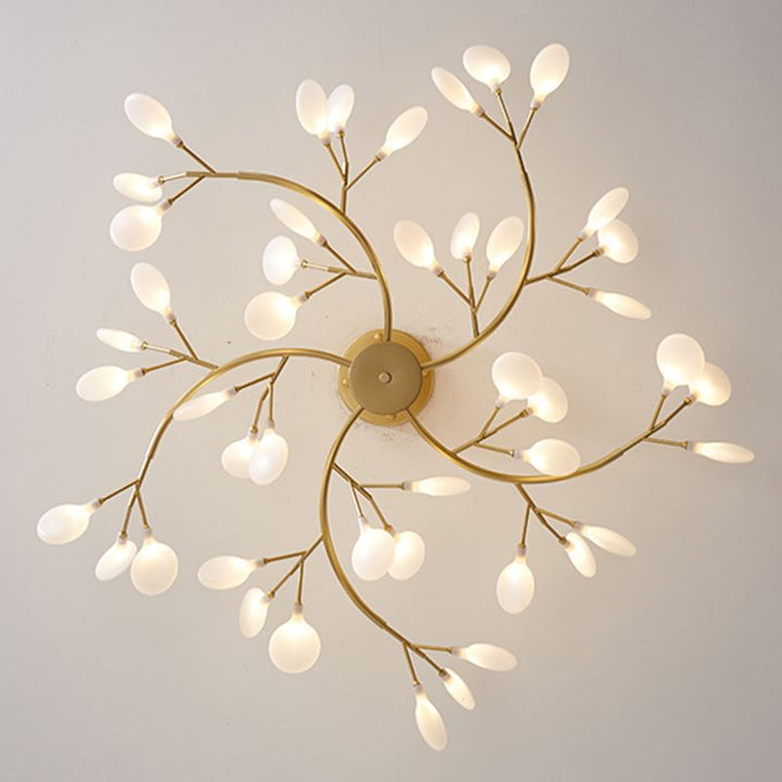 Stylish black branch chandelier, sculptural and contemporary home decor.