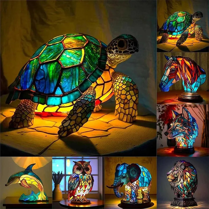 Modern sculptural LED table lamp, a unique statement piece for contemporary home decor.