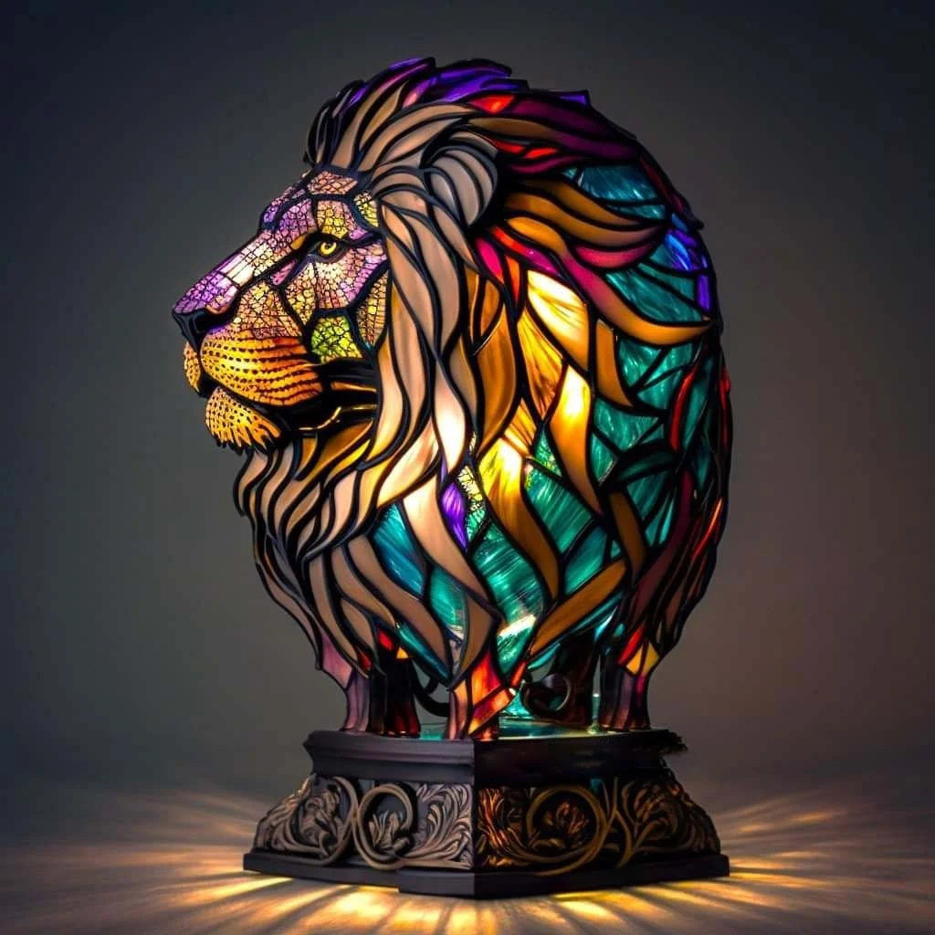 Illuminate with artistic flair: a sculptural modern LED table lamp creating ambient light.