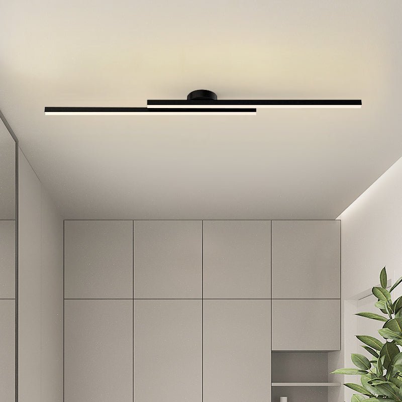 Modern semi-flush LED ceiling light for contemporary home illumination, energy efficient.
