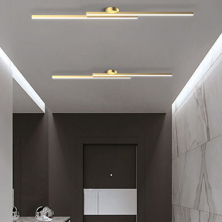 Stylish modern LED semi-flush ceiling light, adds a contemporary feel to homes.
