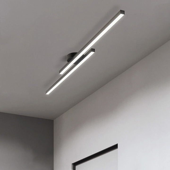 Adjustable LED semi-flush ceiling fixture, modern style for versatile illumination.
