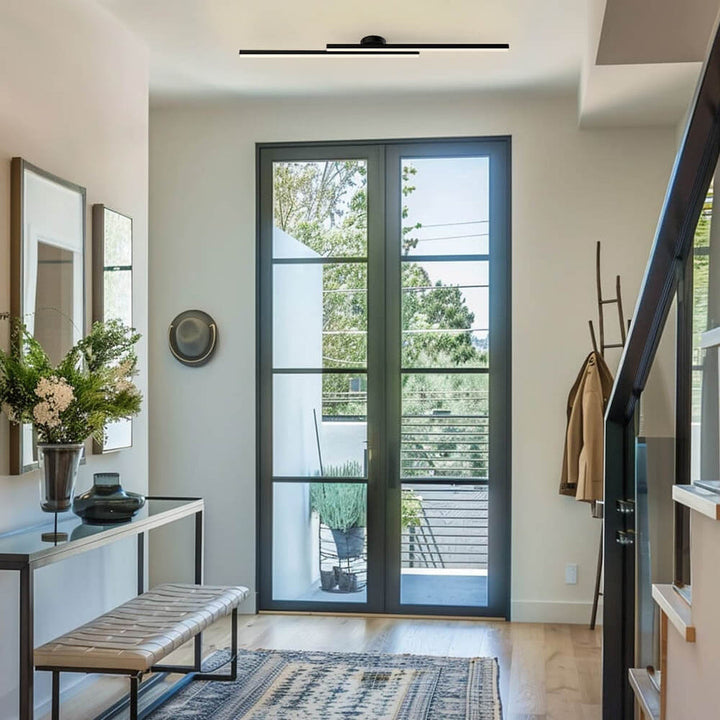 Energy-efficient modern LED semi-flush ceiling light, a key interior lighting upgrade.