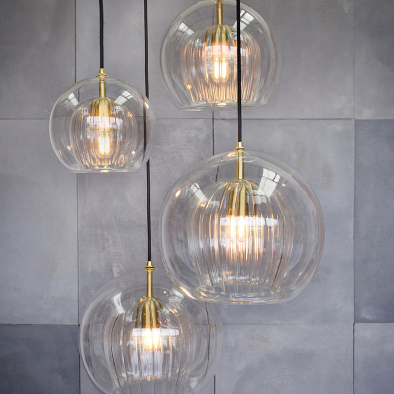 Sleek Nordic design sphere pendant light. Contemporary single head ceiling fixture for modern home lighting.