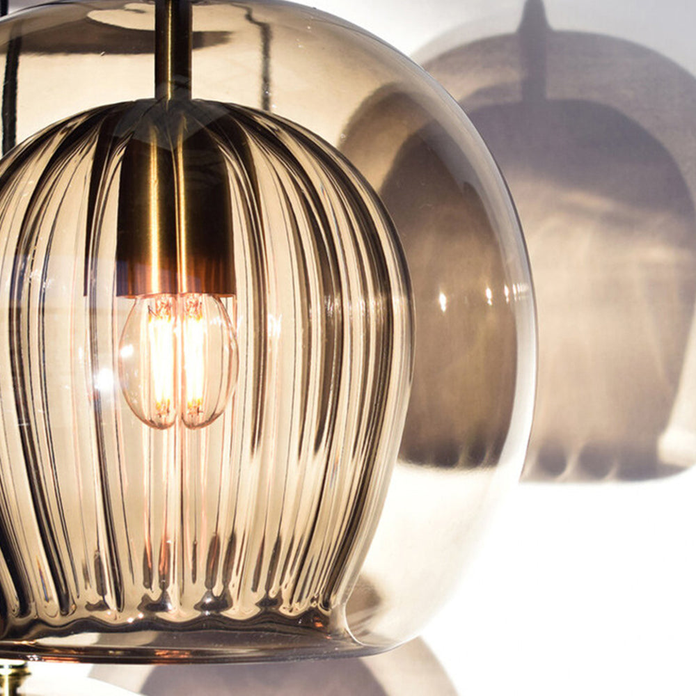 Modern ceiling lamp, a sophisticated glass globe pendant light for contemporary interiors.