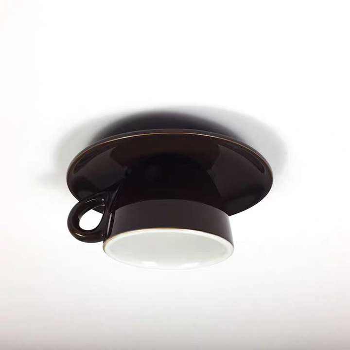 Bright Teacup Flush Mount Ceiling Light, a colorful and compact ceiling lamp for dining rooms.