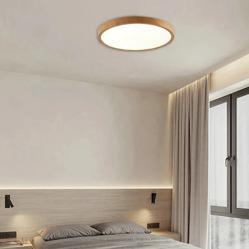 Sleek circular LED ceiling lamp, an ultrathin modern light fixture for stylish home decor.