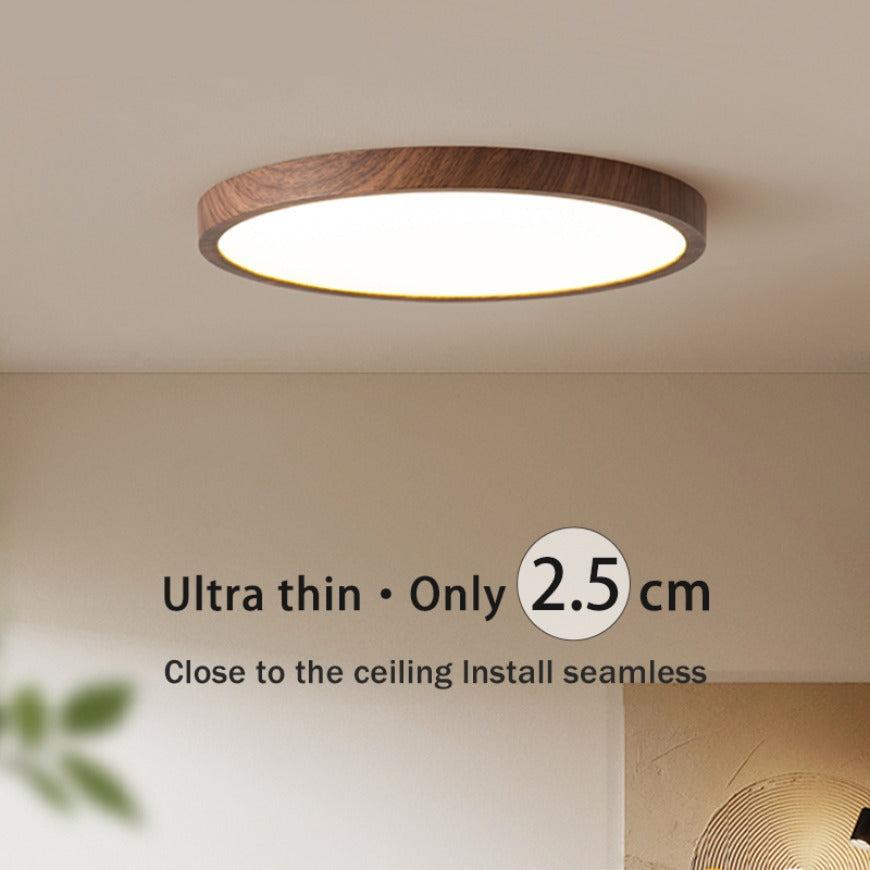 Modern ultrathin circular LED ceiling lamp, slim design for bright, energy-efficient home decor lighting.