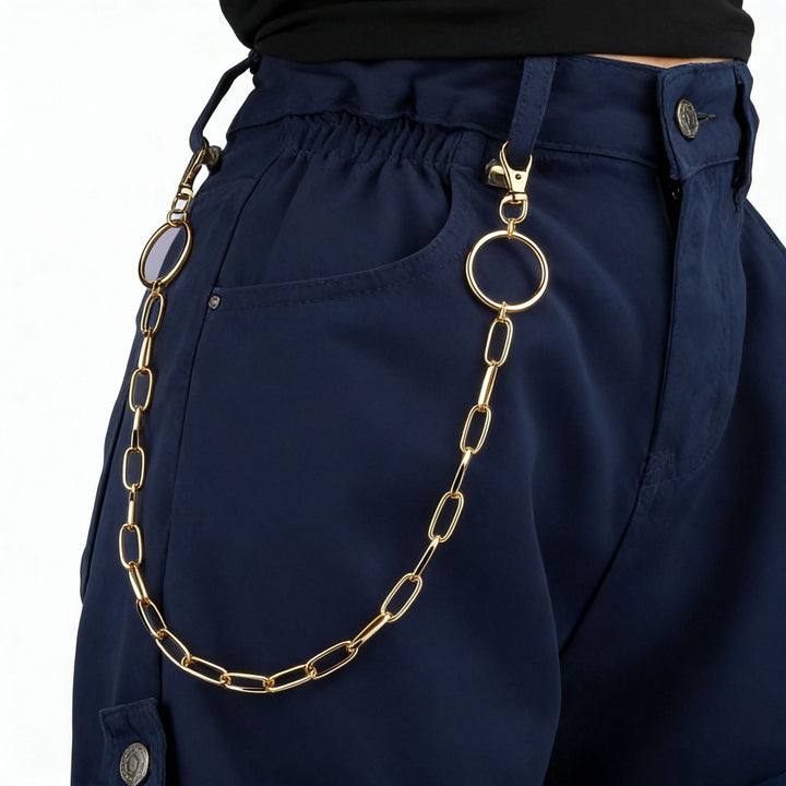 Modern unisex stainless steel chain. Versatile fashion accessory, perfect for streetwear jewelry styles.