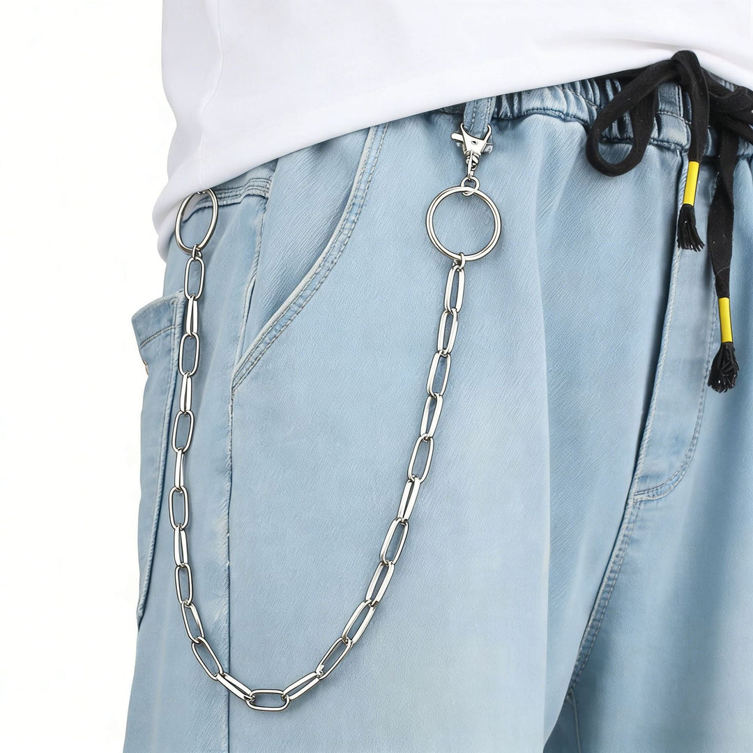 Sleek, versatile stainless steel chain. Modern unisex accessory for minimalist fashion & streetwear jewelry.