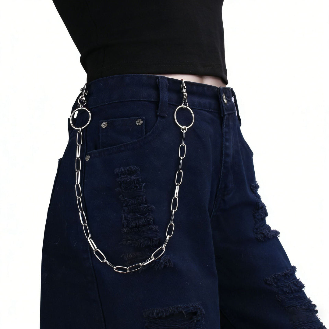 Durable stainless steel chain. Trendy unisex accessory for everyday wear, modern fashion & streetwear jewelry.