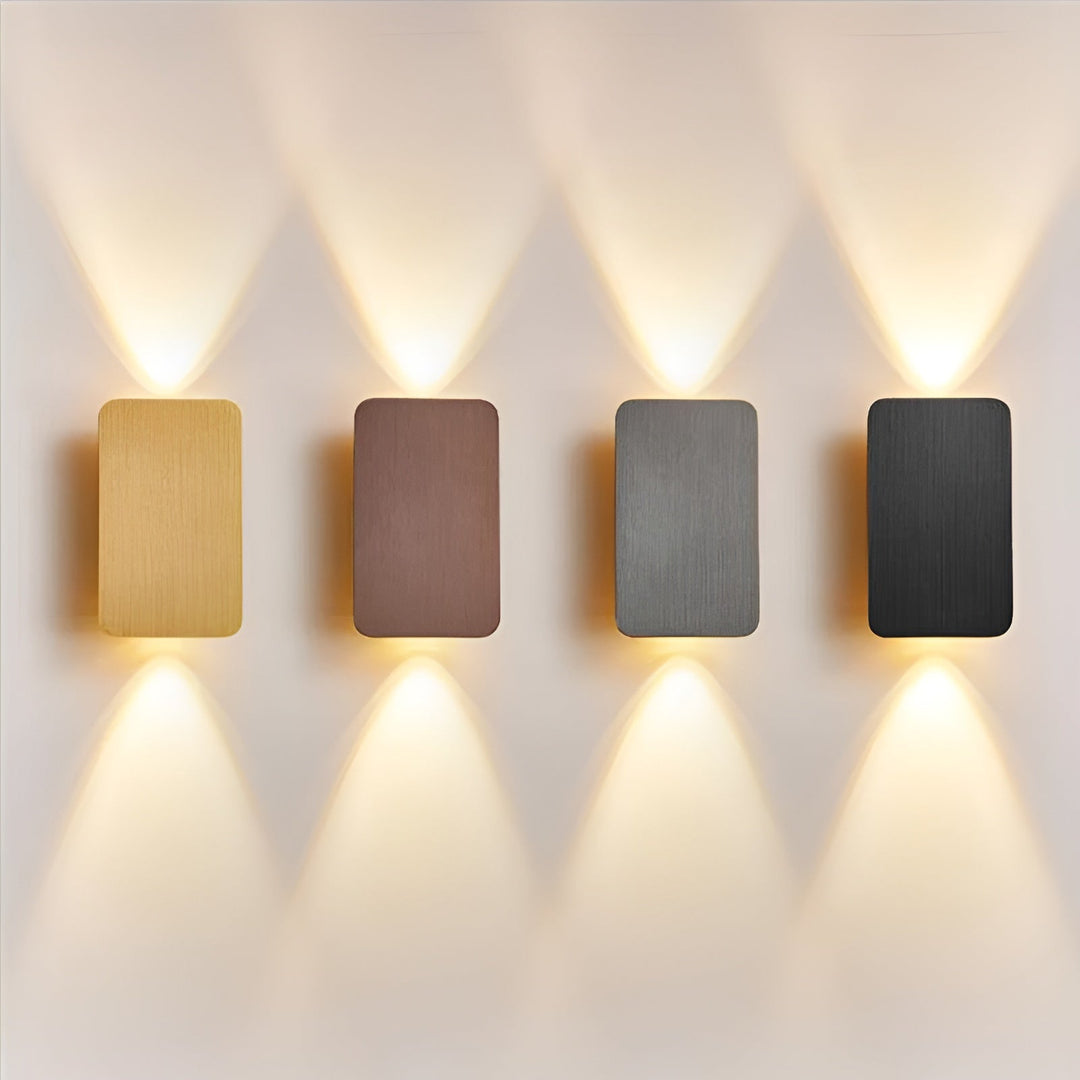 Modern up-down LED wall lamp for stylish ambient indoor lighting, perfect for contemporary home decor.