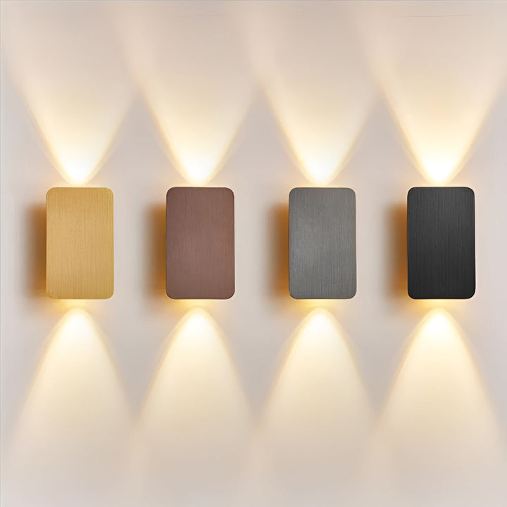Modern up-down LED wall lamp for stylish ambient indoor lighting, perfect for contemporary home decor.