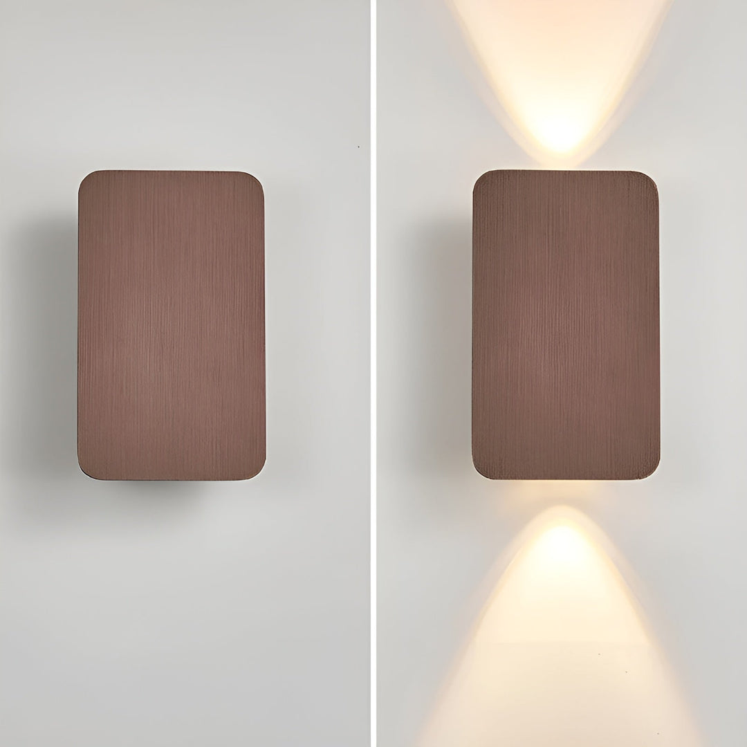 Contemporary up-down LED wall light, ideal for decorative and functional indoor lighting solutions.