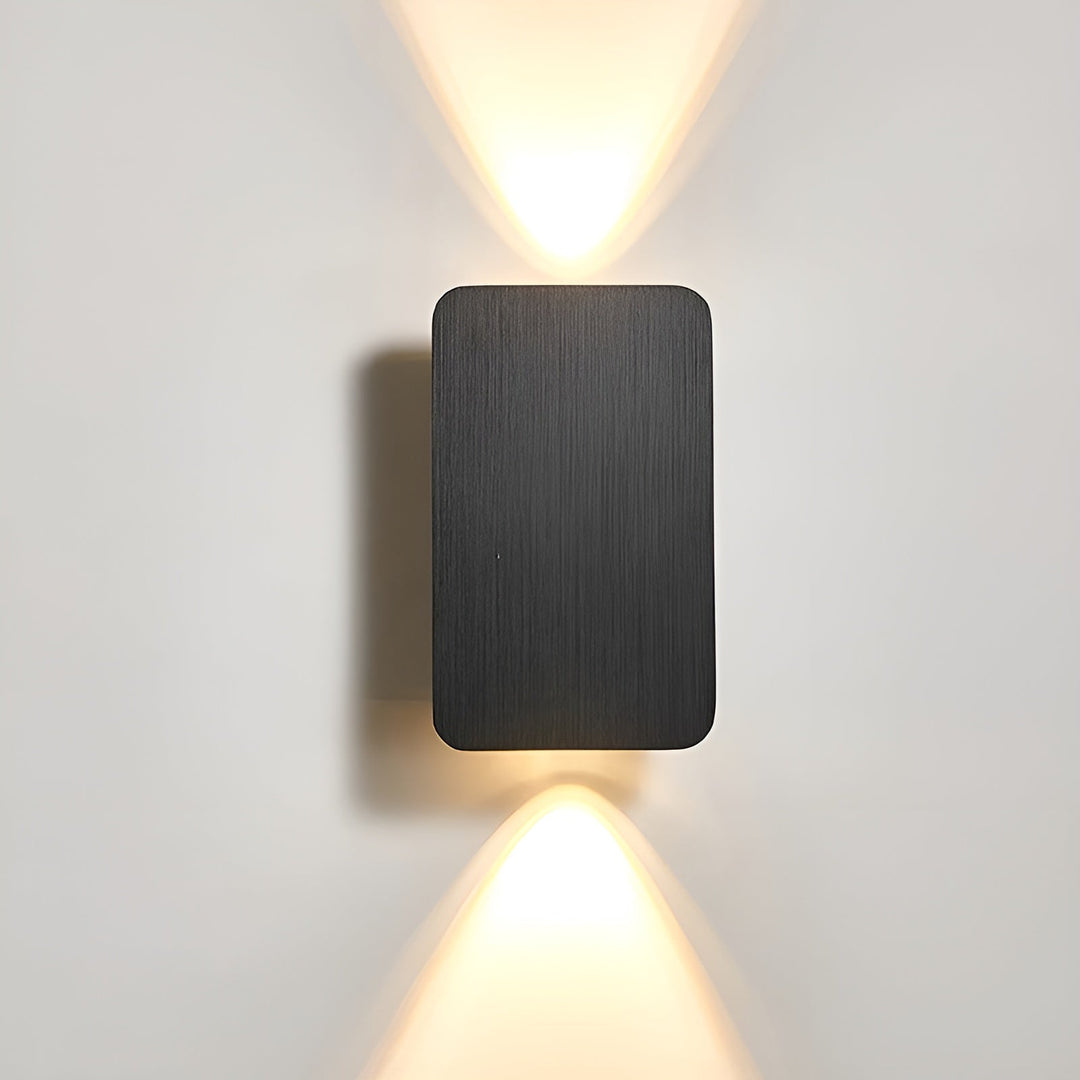Minimalist LED up-down wall light fixture, offering energy-efficient and contemporary ambient lighting.