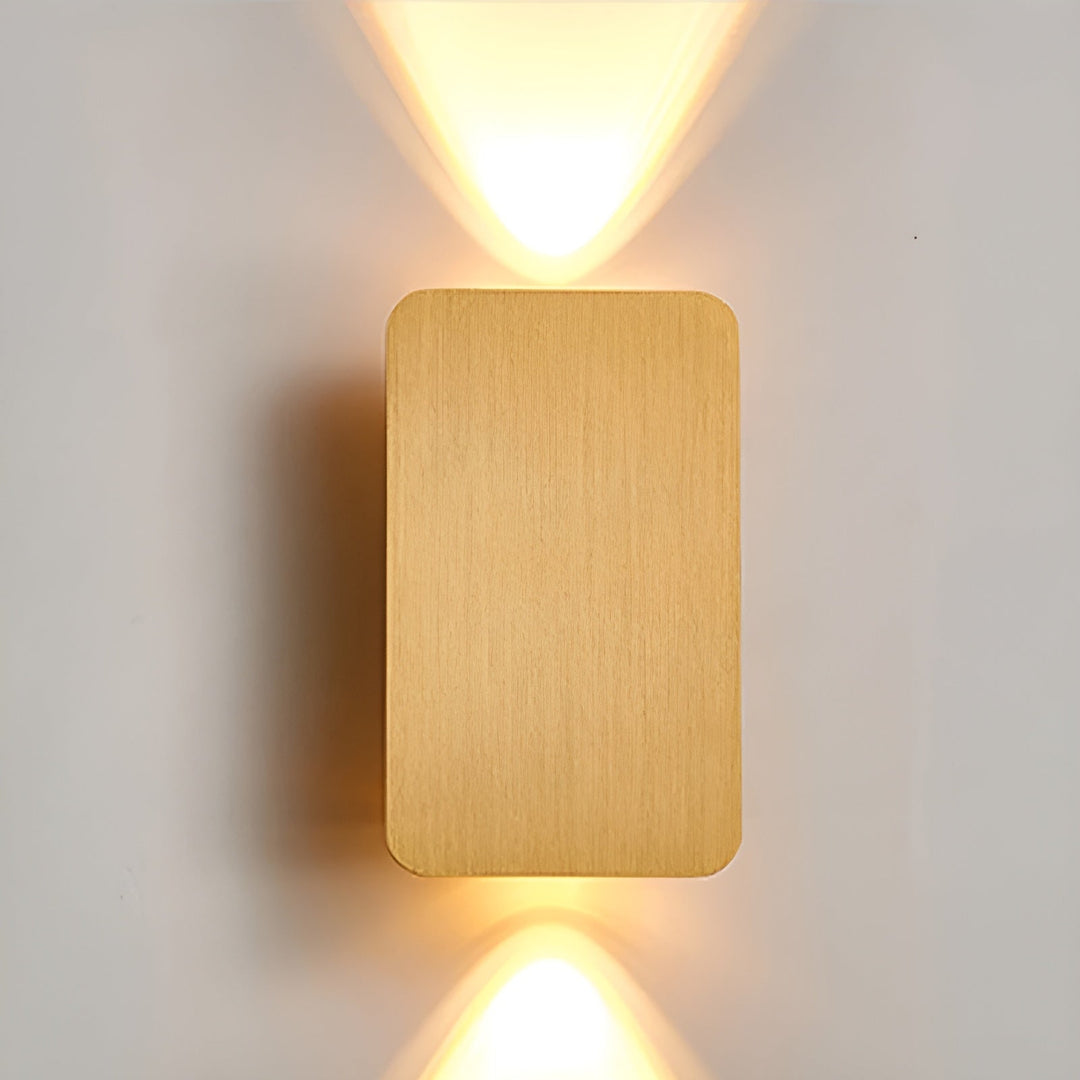 Decorative modern LED wall lamp, perfect for creating atmospheric up-down lighting in living rooms.