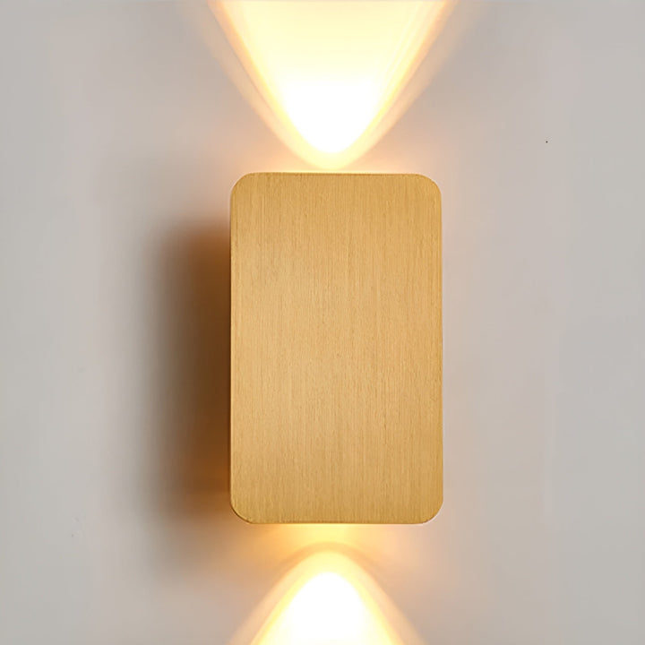 Decorative modern LED wall lamp, perfect for creating atmospheric up-down lighting in living rooms.