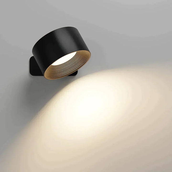 Easy-install magnetic wireless LED wall light, 360° rotation, modern touch control lamp for home.