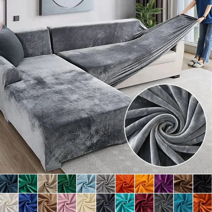 Universal fit modern sofa protector, wrinkle-free. Easy care washable couch cover, pet friendly.