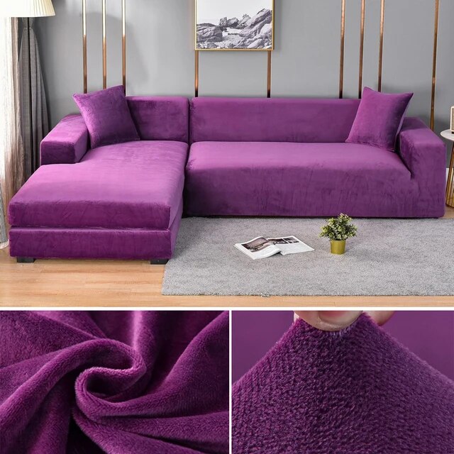 Stain-resistant universal fit sofa slipcover. Modern home decor, easy care, wrinkle-free.