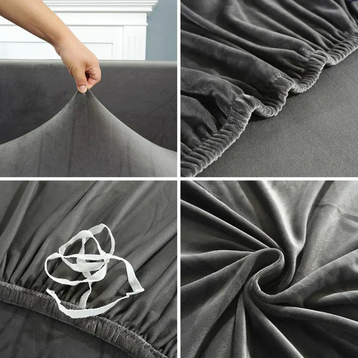 Stretch couch cover, easy care & stain-resistant. Universal fit, modern look for your living room.