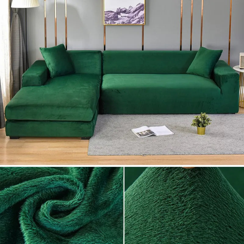Stretch sofa cover, stain-resistant, protects furniture. Washable & pet-friendly for living room decor.