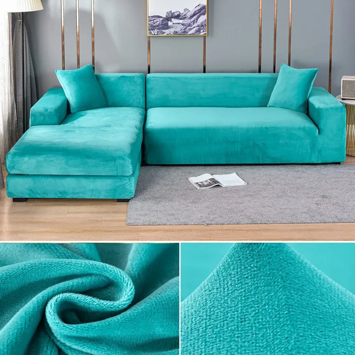 Pet-friendly stain-resistant sofa slipcover. Washable modern couch cover, universal fit.