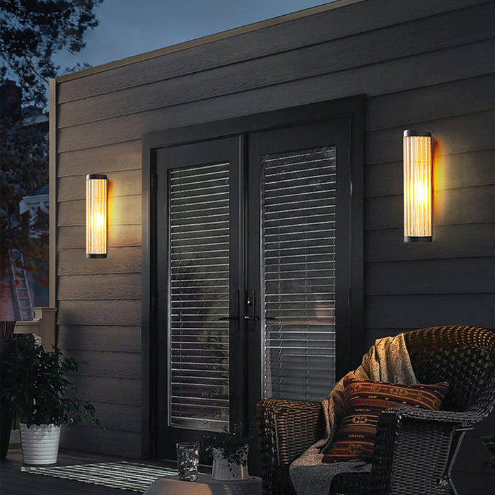 Sleek Moorey Modern Outdoor Wall Lamp, perfect for exterior home lighting & patio decor. Weatherproof IP65.