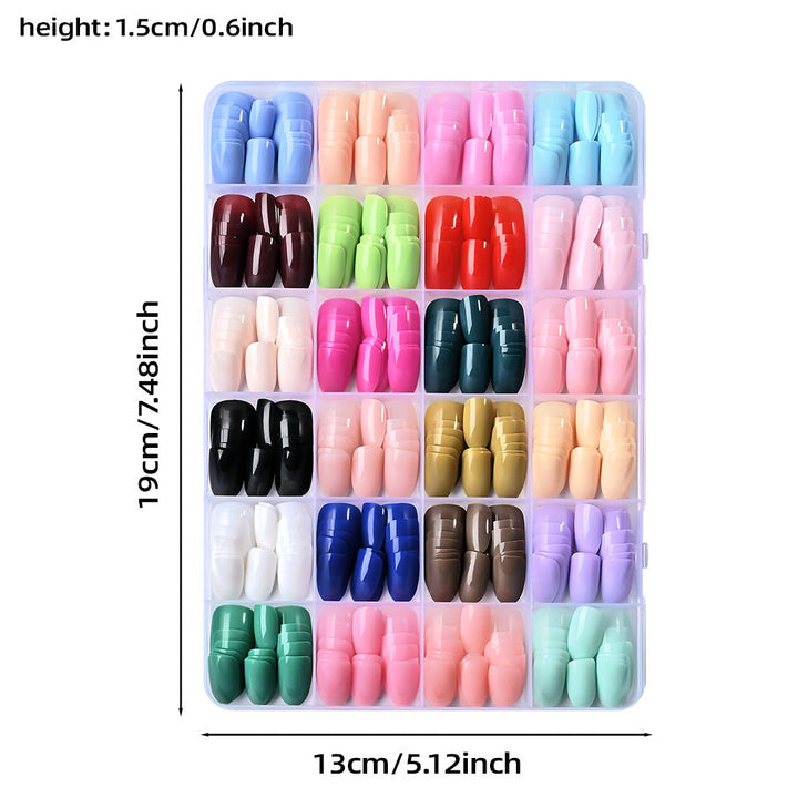 Professional multi-shape false nails; stiletto, almond & square for salon-quality artificial nail manicures.
