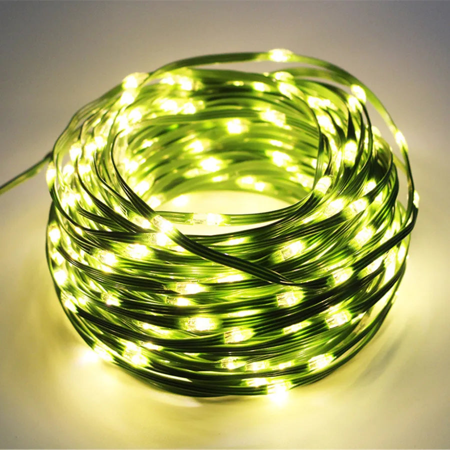 Durable waterproof LED rope lights, ideal for illuminating gardens, patios, and outdoor entertaining areas.