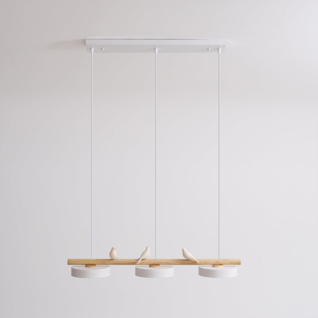 Bird-shaped pendant light, modern LED, adjustable illumination, nature-inspired decor.