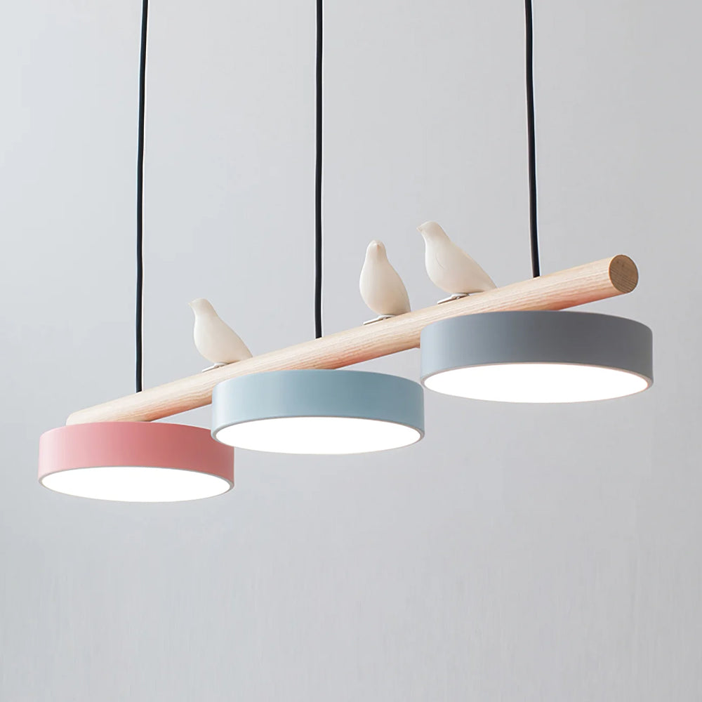 Adjustable LED bird pendant light for ceiling, nature-inspired and decorative.