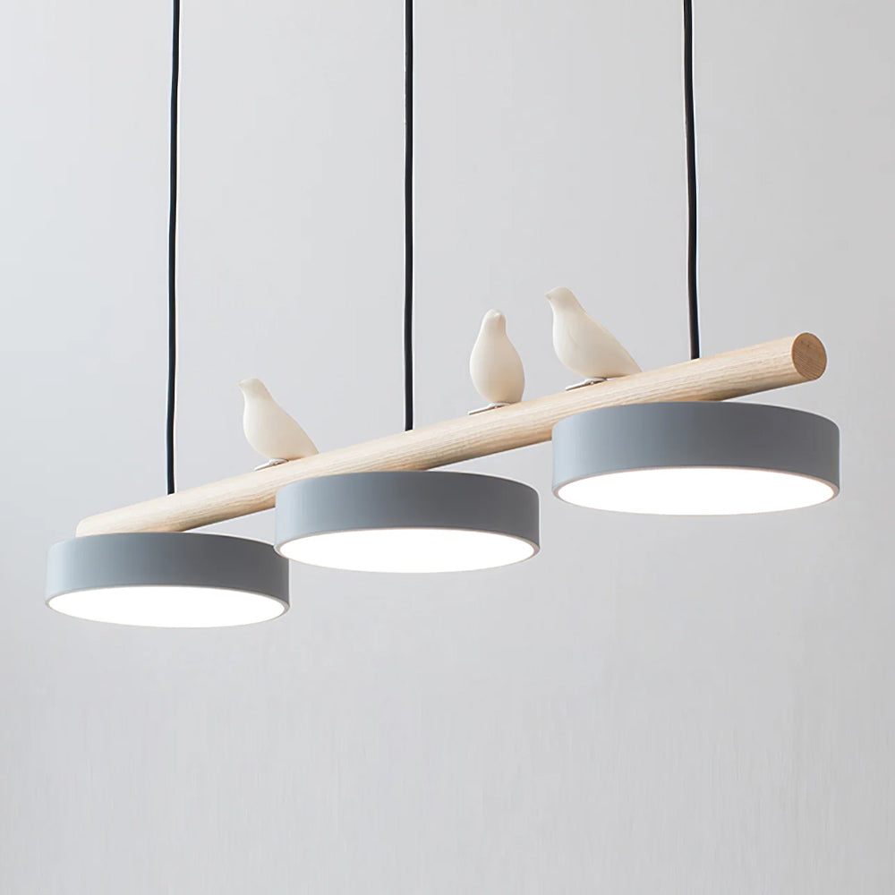 Ambient adjustable LED pendant light, bird design, nature-inspired for relaxed settings.
